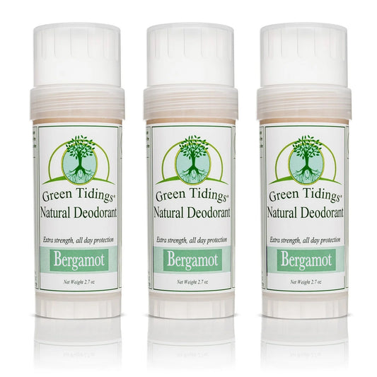 Green Tidings All Natural Deodorant- Bergamot, 2.7 Ounces 3 PACK