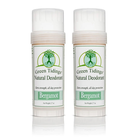 Green Tidings All Natural Deodorant- Bergamot, 2.7 Ounces 2 PACK