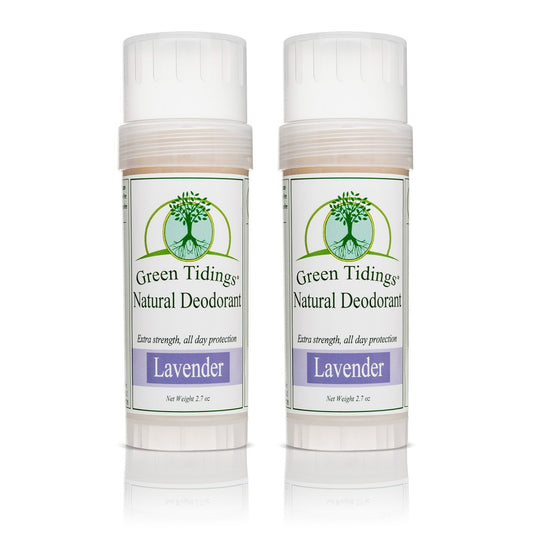 Green Tidings All Natural Deodorant- Lavender, 2.7 Ounces 2 PACK - Green Tidings