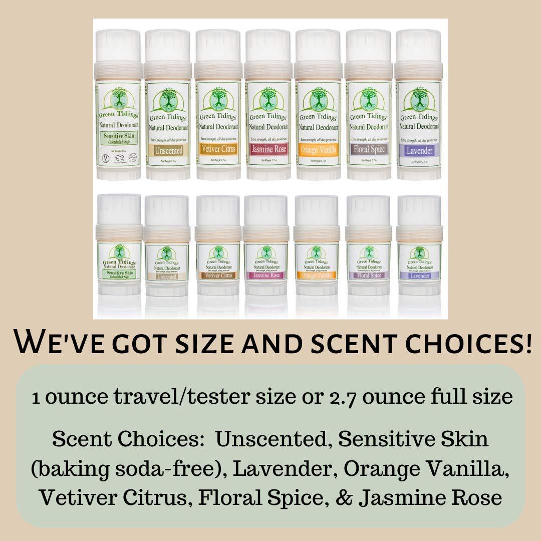 Green Tidings All Natural Deodorant- Lavender, 2.7 Ounces 3 PACK - Green Tidings