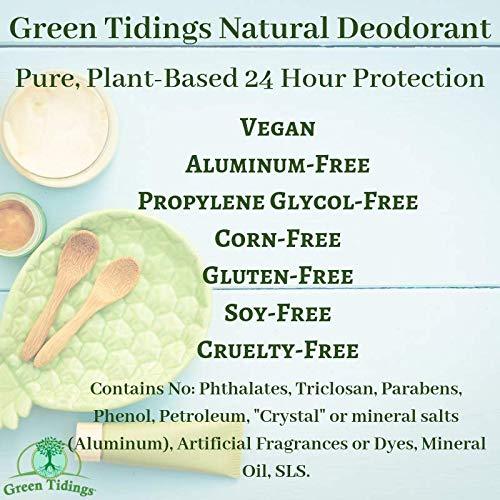 Green Tidings Natural Deodorant, Unscented 1 Ounce - Green Tidings