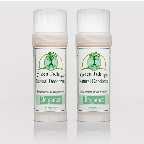 Green Tidings All Natural Deodorant- Bergamot, 2.7 Ounces 2 PACK