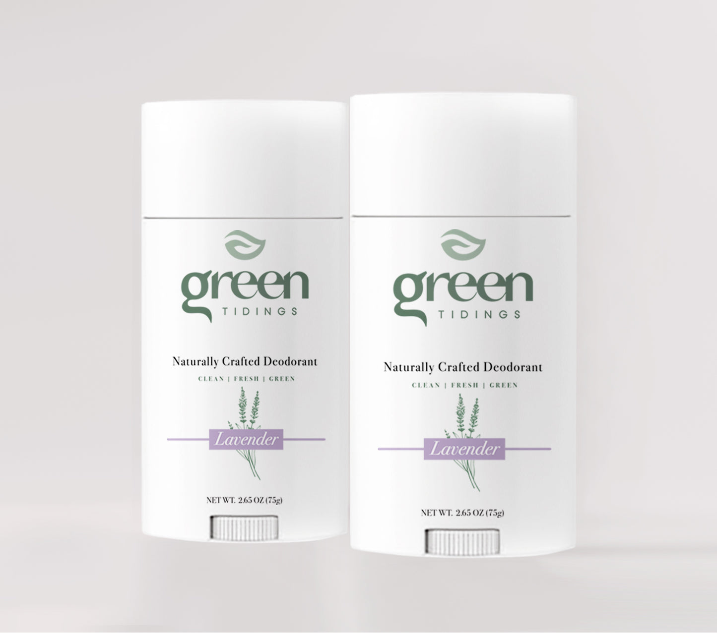Green Tidings All Natural Deodorant- Lavender, 2.7 Ounces 2 PACK