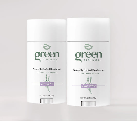 Green Tidings All Natural Deodorant- Lavender, 2.7 Ounces 2 PACK