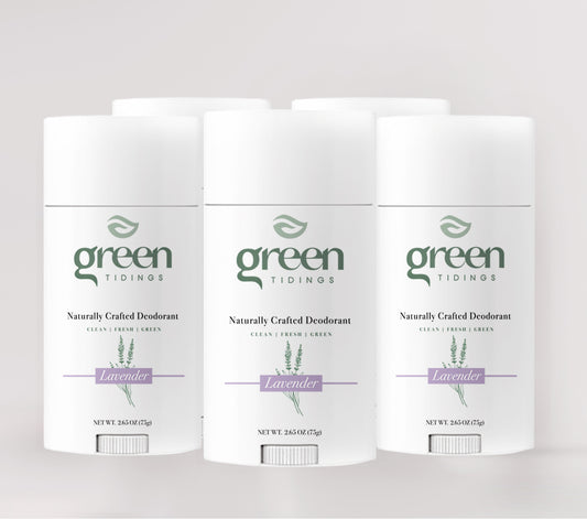Green Tidings All Natural Deodorant- Lavender, 2.7 Ounces (5 PACK)