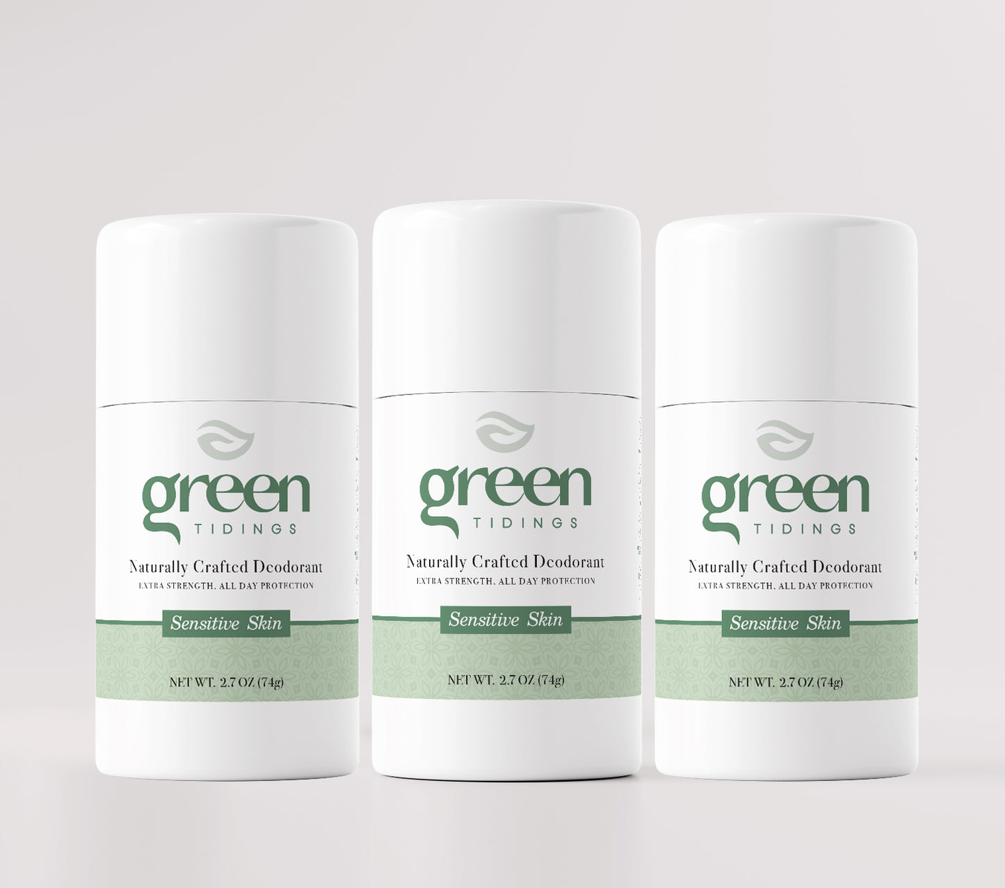3 Pack 2.7 Ounces Sensitive Skin Natural Deodorant, Chamomile & Sage (No Baking Soda)