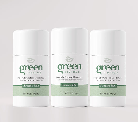 3 Pack 2.7 Ounces Sensitive Skin Natural Deodorant, Chamomile & Sage (No Baking Soda)