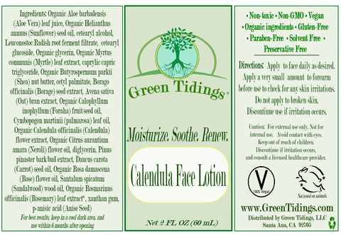 Calendula Face Lotion - Green Tidings