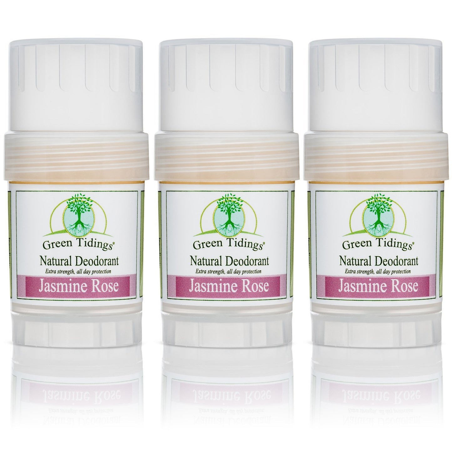 Green Tidings All Natural Deodorant- Jasmine Rose, 1 Ounce 3 PACK 15% OFF - Green Tidings
