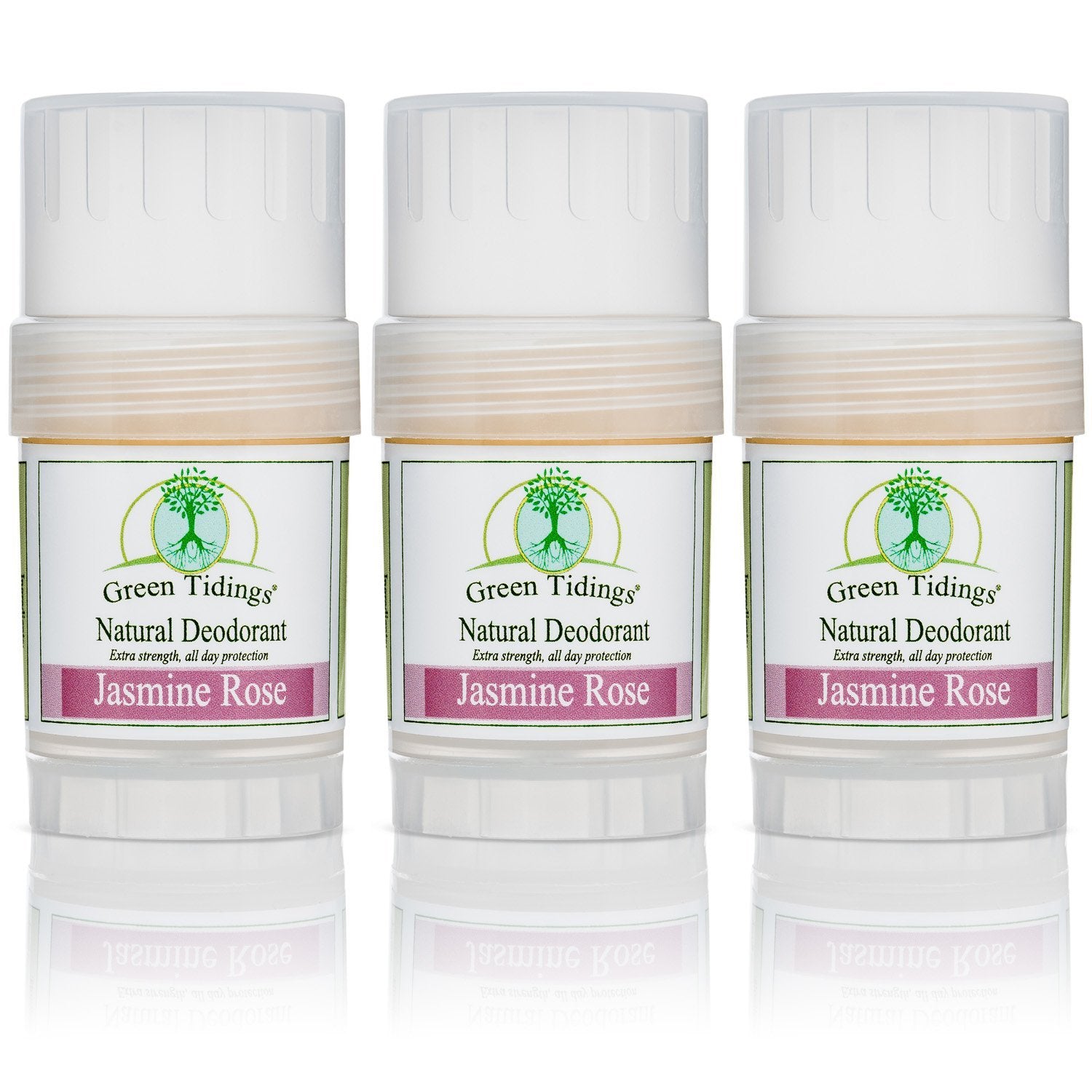 Green Tidings All Natural Deodorant- Jasmine Rose, 1 Ounce 3 PACK 15% OFF - Green Tidings