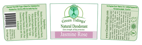 Green Tidings All Natural Deodorant- Jasmine Rose, 1 Ounce - Green Tidings