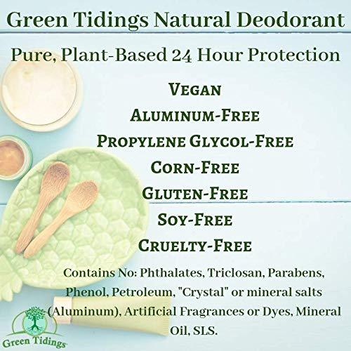 Green Tidings All Natural Deodorant- Lavender, 2.7 Ounces (5 PACK) - Green Tidings