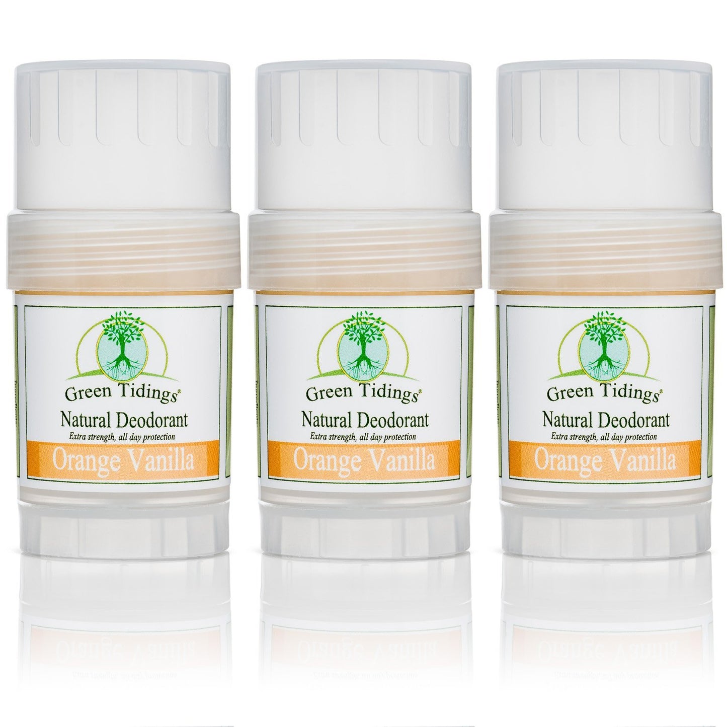 Green Tidings All Natural Deodorant- Orange Vanilla, 1 Ounce 3 PACK 15% OFF - Green Tidings