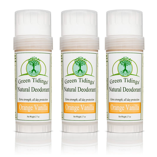 Green Tidings All Natural Deodorant- Orange Vanilla, 2.7 Ounces 3 PACK 15% OFF - Green Tidings