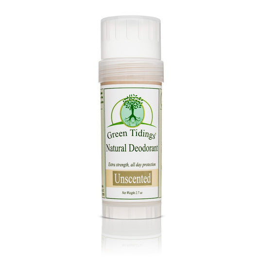 Green Tidings All Natural Deodorant- Unscented 2.7 Ounces - Green Tidings