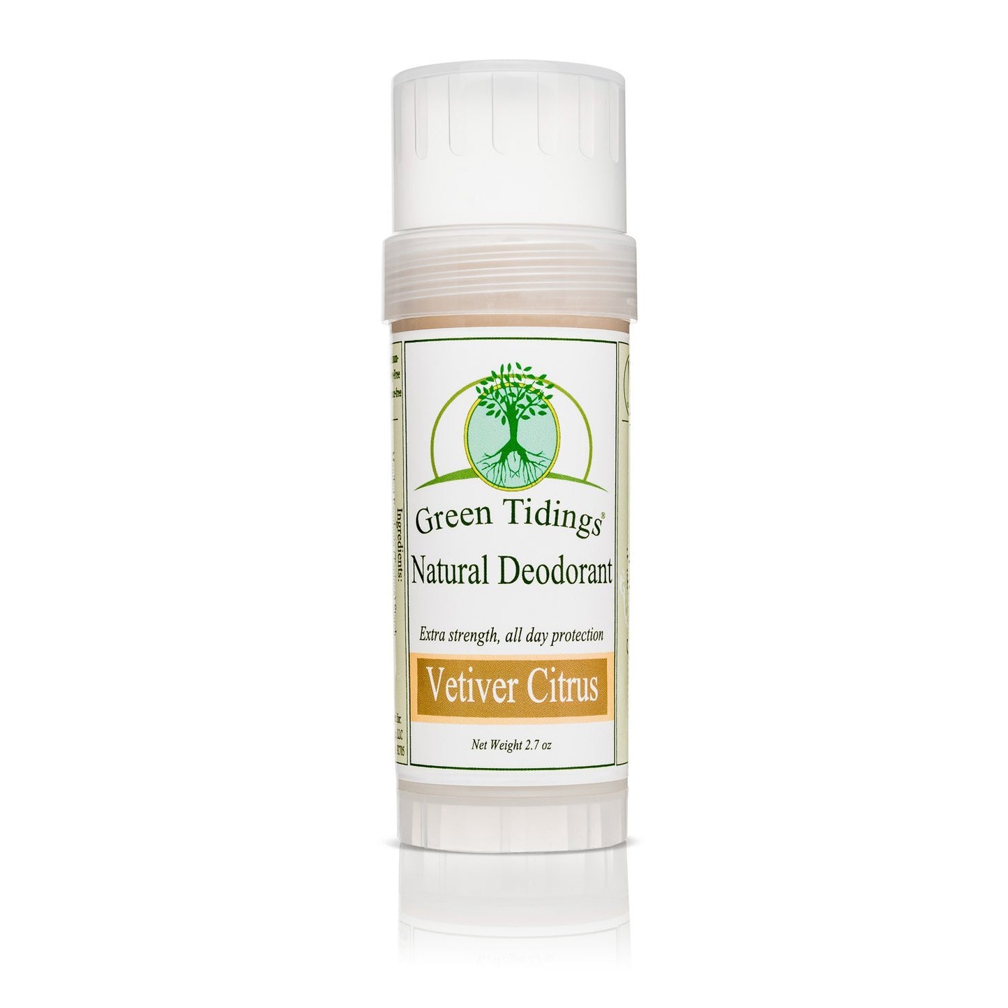 Green Tidings All Natural Deodorant- Vetiver Citrus, 2.7 ounces - Green Tidings