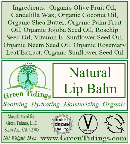 Green Tidings All Natural Lip Balm - Green Tidings