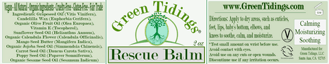 Green Tidings Vegan Rescue Balm - Green Tidings