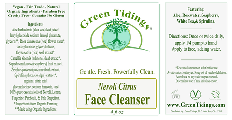 Neroli Citrus Face Cleanser - Green Tidings