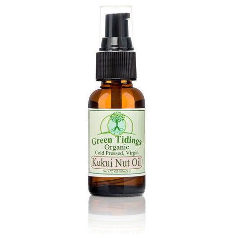 Organic Kukui Nut Oil - Virgin, Cold-Pressed, Unrefined - For Face, Body, Hair, Nails - Green Tidings