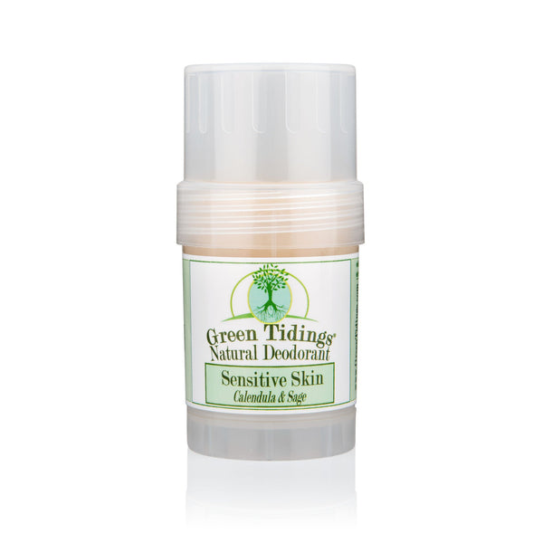 Sensitive Skin Natural Deodorant, Calendula & Sage (1 Ounce) (No Baking Soda)